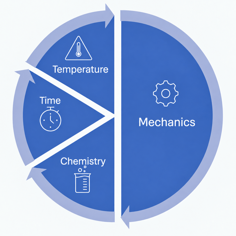 Four factors determine cleaning performance